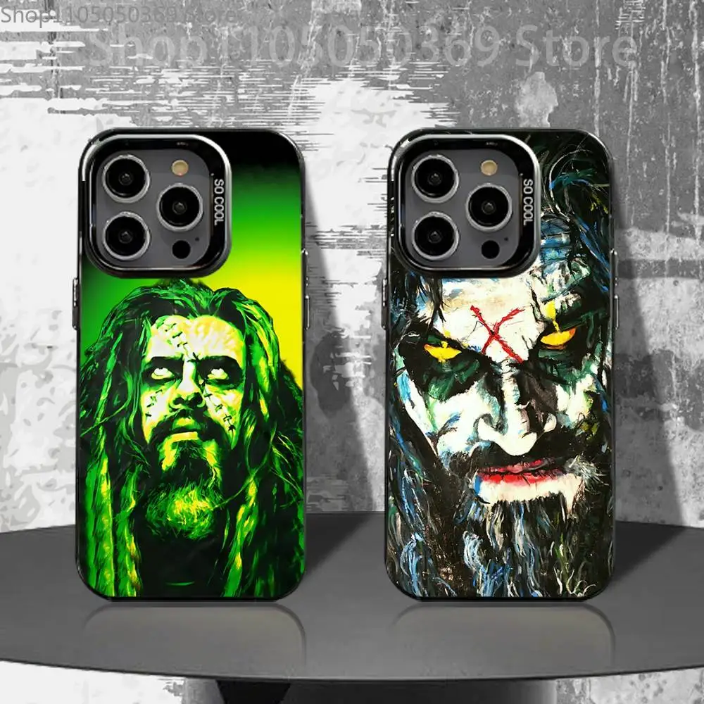 

R-Rob Z-Zombie Phone Case For iPhone 16,15,14,13,12,11,Pro,XS,Max,Plus,Mini,SE4,E Black Matte Shockproof Cover