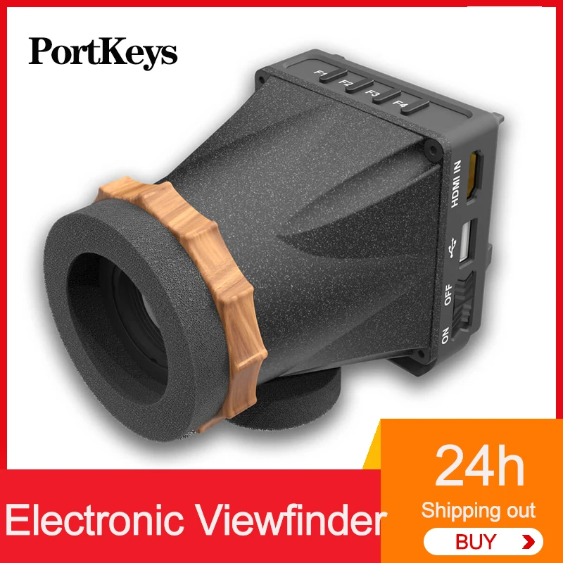 PortKeys LEYE III/SDI 4K SDI Electronic Viewfinder with Battery Plate 2.4 Inch LCD 3D LUT EVF Screen Adjustable Diopter Viewfind