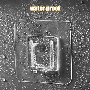 Duvardaki kancalar, yapışkanlı çift taraflı, güçlü şeffaf vantuz kancaları-mutfak, banyo, depolama, elektrik prizi, braket Duvara 6 büyük satış vantuzu-no. 4