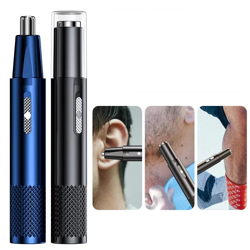 

Перезаряжаемый триммер для волос в носу, электрическая машинка для стрижки волос в носу, бритье «два в одном», унисекс, полностью автоматический моющийся триммер