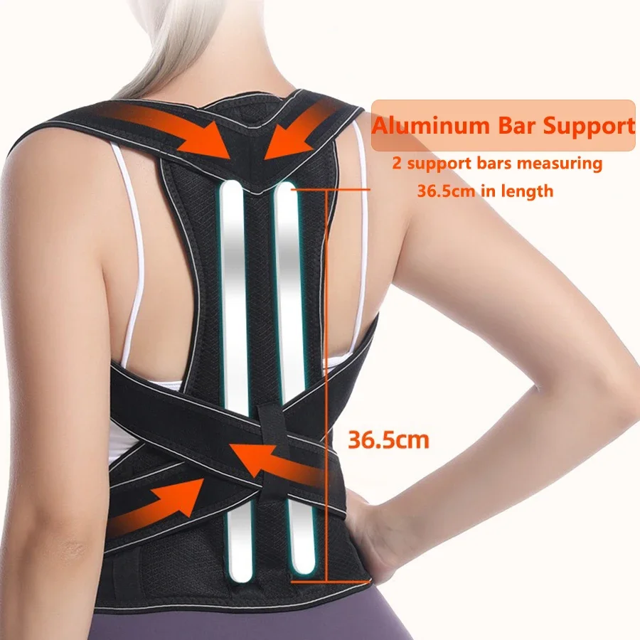 

Back Brace Posture Corrector for Women&Men, Shoulder Straightener, Adjustable Full Back Support, Upper and Lower Back Pain Relie