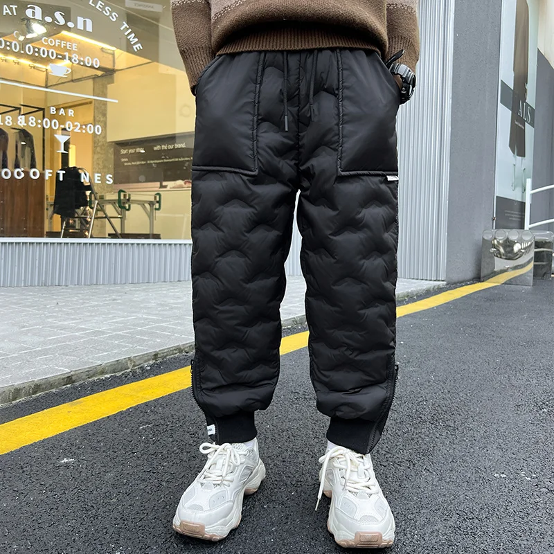 الأولاد شتاء دافئ امبسوول رشاقته طفل Sweatpants يندبروف الدافئة حفظ السراويل الشتاء الملابس الدافئة ركض الصوف مبطن بنطلون