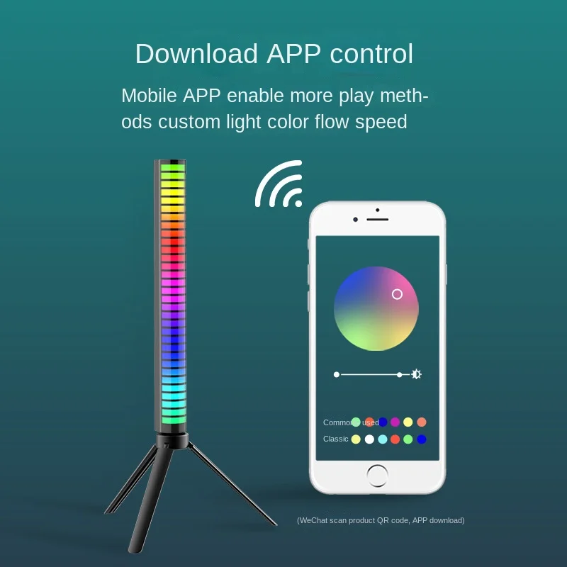 APP بلوتوث لاقط مصباح الصوتية الإبداعية RGB Cnduction مصباح سيارة Led الموسيقى إيقاع USB سطح المكتب الغلاف الجوي المادة مصباح