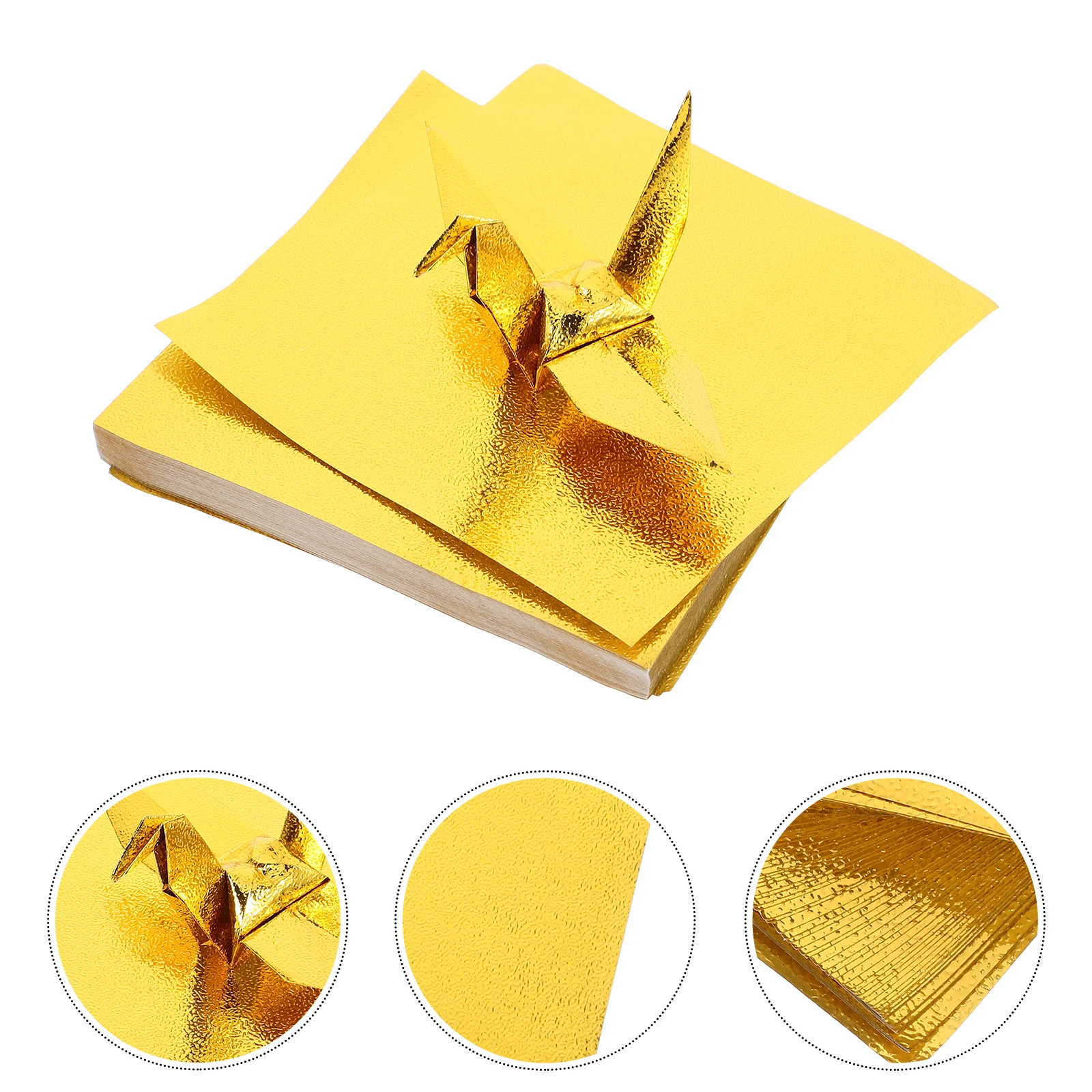 

Golden Origami Paper Square Folding Craft DIY Kids Creative Handmade Decoration Scrapbooking Sheets Supplies for Art