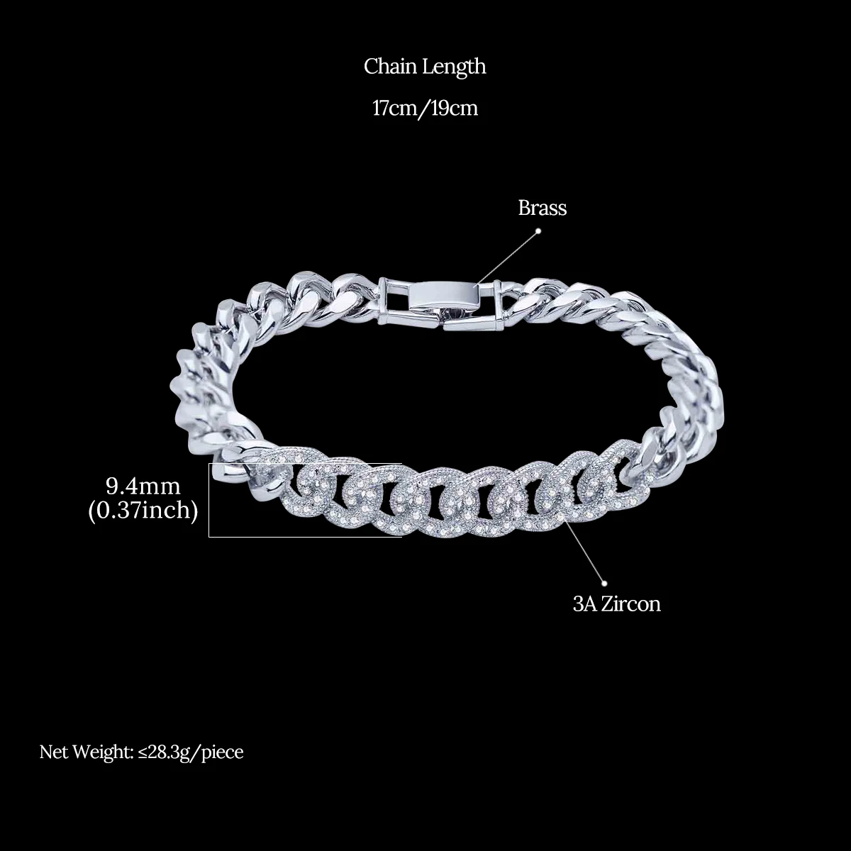 LUOTEEMI Brand Kpop Tennis Bracelet for Women Luxury Brilliant Zircon Men Fashion Adjustble Bangles Bridal Wedding Party Jewelry