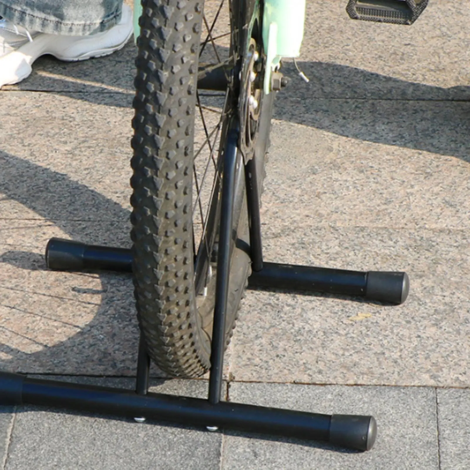 

Upright Bike Stand Long-Lasting Cycle Floor Stand Upright Bike Parking Rack Thickened Steel Tube Upright Cycle Holder for Indoor