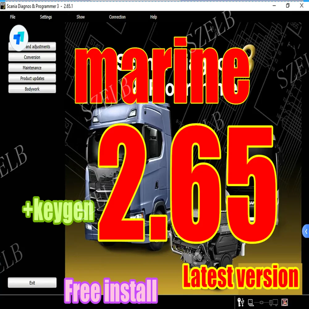 SDP3 MARINE Engine Diagnostic Programming Software Update To 2.65 Newest Version Full Functions For VCI3 VCI-3