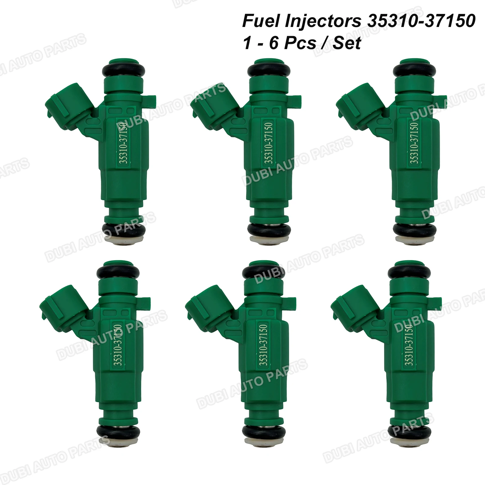 

1/6Pcs Fuel Injectors Valve 3531037150 For HYUNDAI ACCENT III 1.6GLS 2005-2010 SANTA FÉ I SONATA IV TIBURON TUCSON 35310-37150