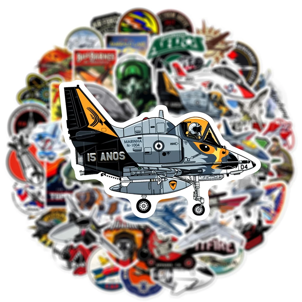 10/30/50pcs Cartoon Cute Airplane Warplane Graffiti Stickers Kids Toys Laptop Skateboard Phone Car Decoration Waterproof Sticker