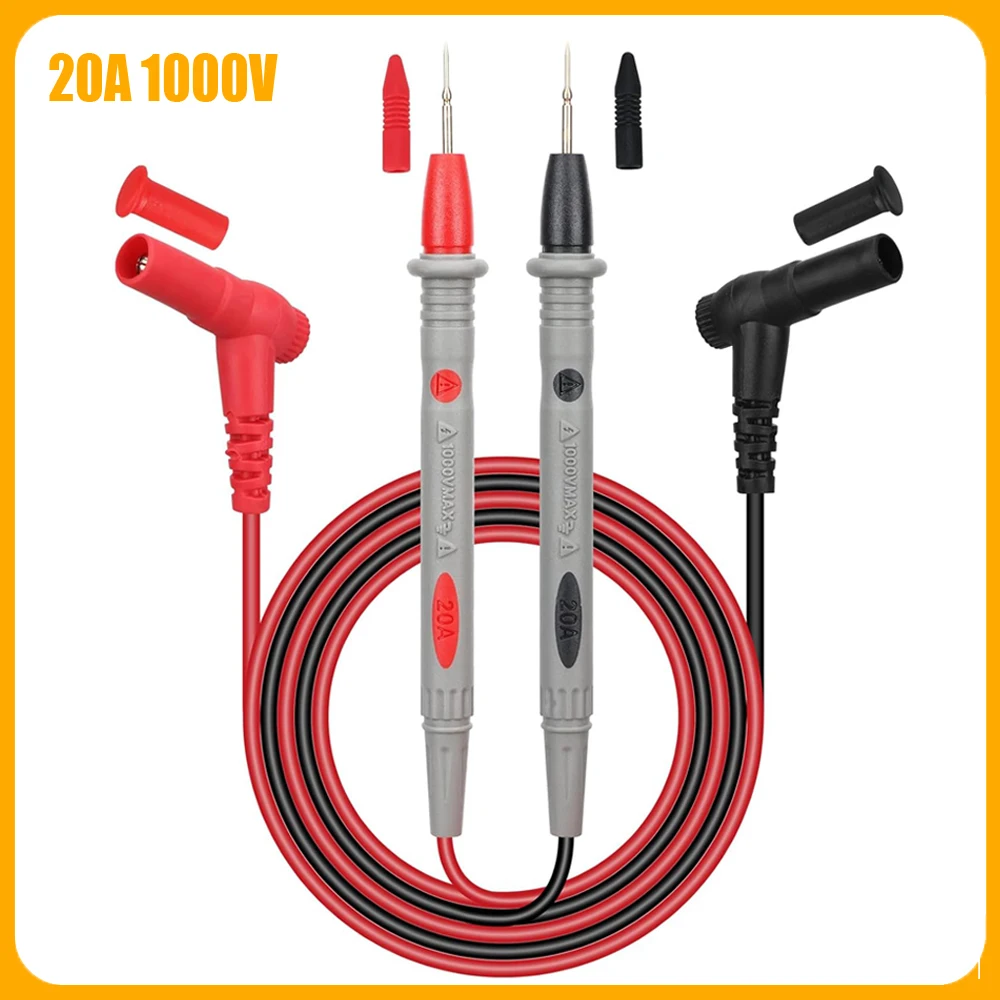 NEW Digital Multimeter Probe Test Leads 1000V 10A 20A Universal Needle Tip Multi Meter Tester Lead Probe Wire Pen Cable