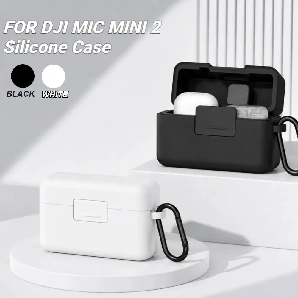 

Silicone Protective Cover For DJI Mic Mini 2 Charging Case Anti Scratch Shockproof For Microphone Live Vlog Daily Use