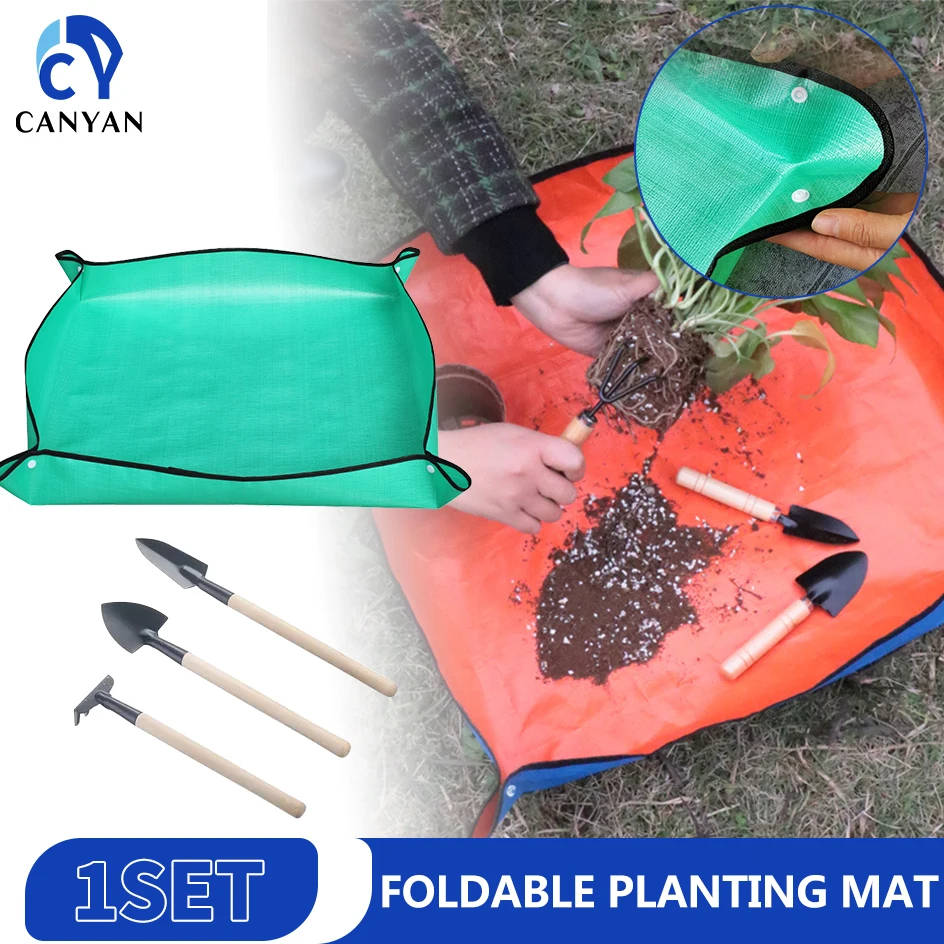 

1set Plant regeneration mat Planting Mat Gardening Potting Pad Foldable Garden Plant Flower Pot Transplanting Waterproof Mats