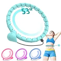 Weighted Sports Circle Hoops for Adults Weight Loss Plus Size for Adults Smart Exercise 2 in 1 Adjustable with Detachable Knots