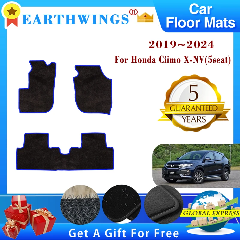 

Car Floor Mats For Honda Ciimo X-NV XNV 2019~2024 2020 5seat Anti-dirty Foot Pad Carpet Cover Foot Mud Full Set Auto Accessories