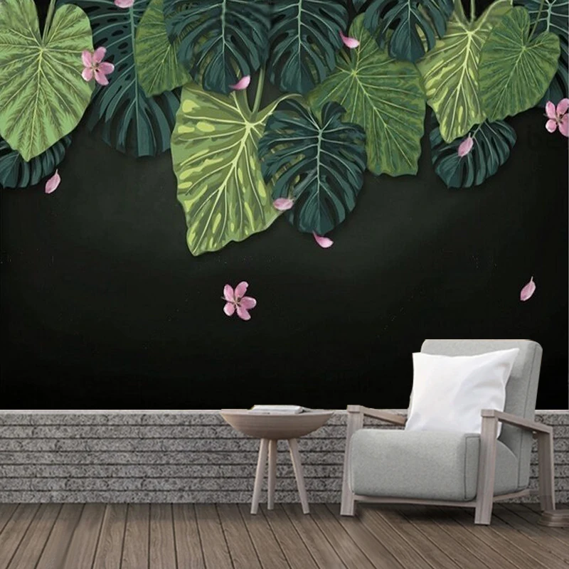 Nordic Style Natural Modern Simple Plant And Flower Rural Landscape TV Manor Decoration Painting Wall Sticker Background Wall