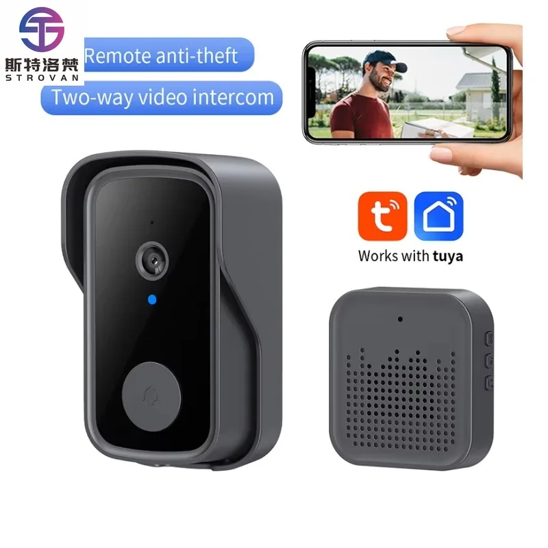 

STLF Luxury Smart Doorbell with Right Vision Wireless Two-Way Audio Multifunctional Magnetic Charger Stand Video Door Phone