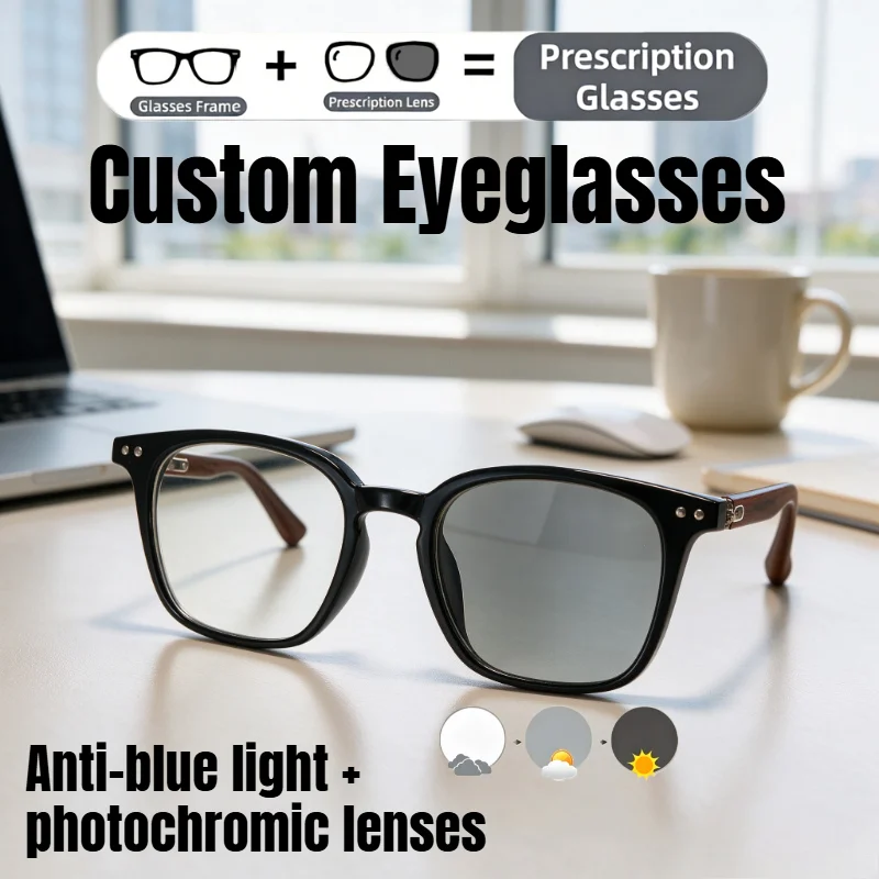 custom-prescription-eyeglasses-square-frame-with-anti-blue-light-photochromic-lenses-for-daily-use-fashion-eyewear-unisex