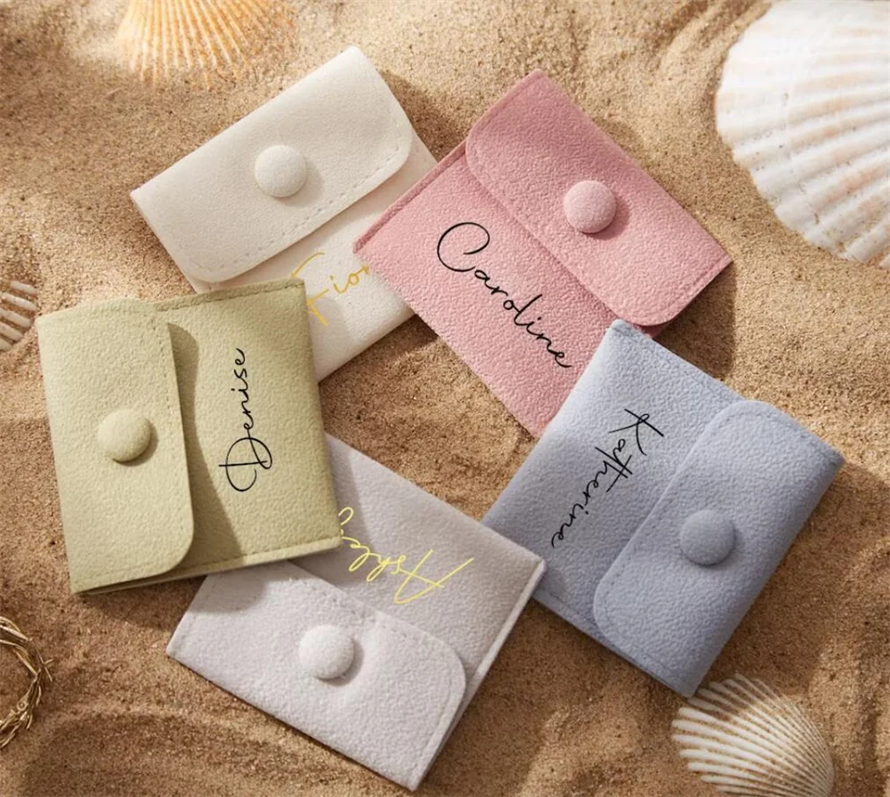 10pcs Personalized Jewelry Pouch Jewelry Packaging Earring Bags Necklace Packaging al Shower Bridesmaid Gifts Wedding Favor Bags