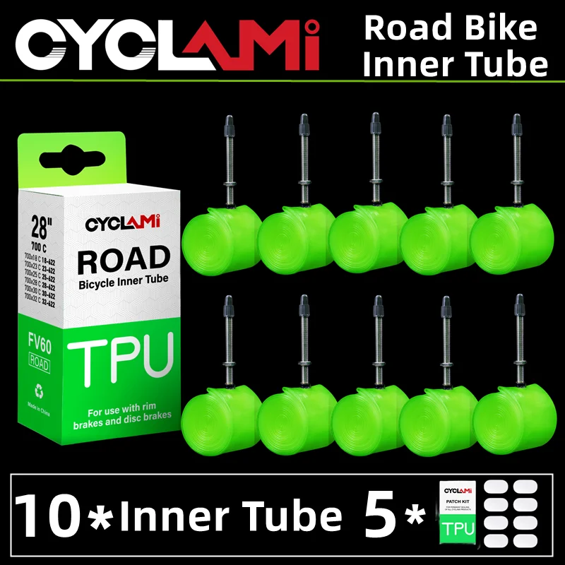 Bicycle Inner Tube UltraLight Road MTB Bike TPU Tire 60mm 700C 18 23 25 28 32C Length French Valve Super Light Liner Cycle