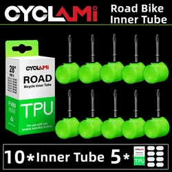 Tubo interno de bicicleta ultraleve, estrada MTB, pneu TPU, válvula francesa, forro super leve, 60mm, 700C, 18 C, 23 C, 25 C, 28 C, 32C