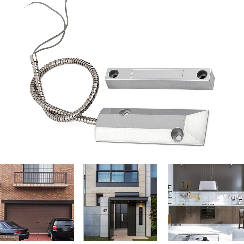Security Sensor Garage Door Sensor Magnetic Alarm Sensor For Doors Normally Open Switch Versatile Applications