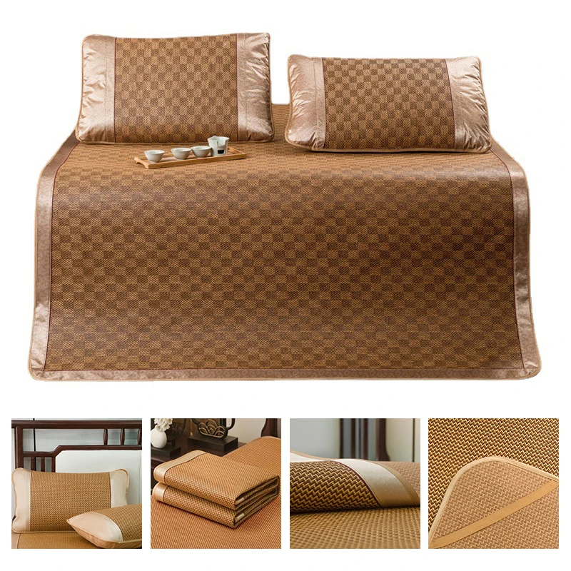 Hot Summer Sleeping Mat Foldable Summer Bed Mat Cool Sleeping Mattress Cooling Bed for Home School Dormitory with Pillowcover