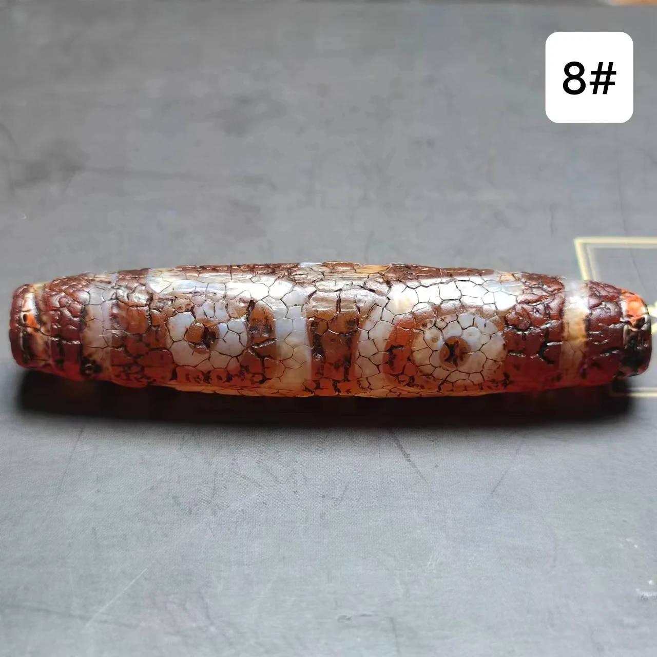 1pcs/lot natural multi-pattern old agate dzi red Fire offering dragon scales Retro Ethnography Accessories Handmade beads taki