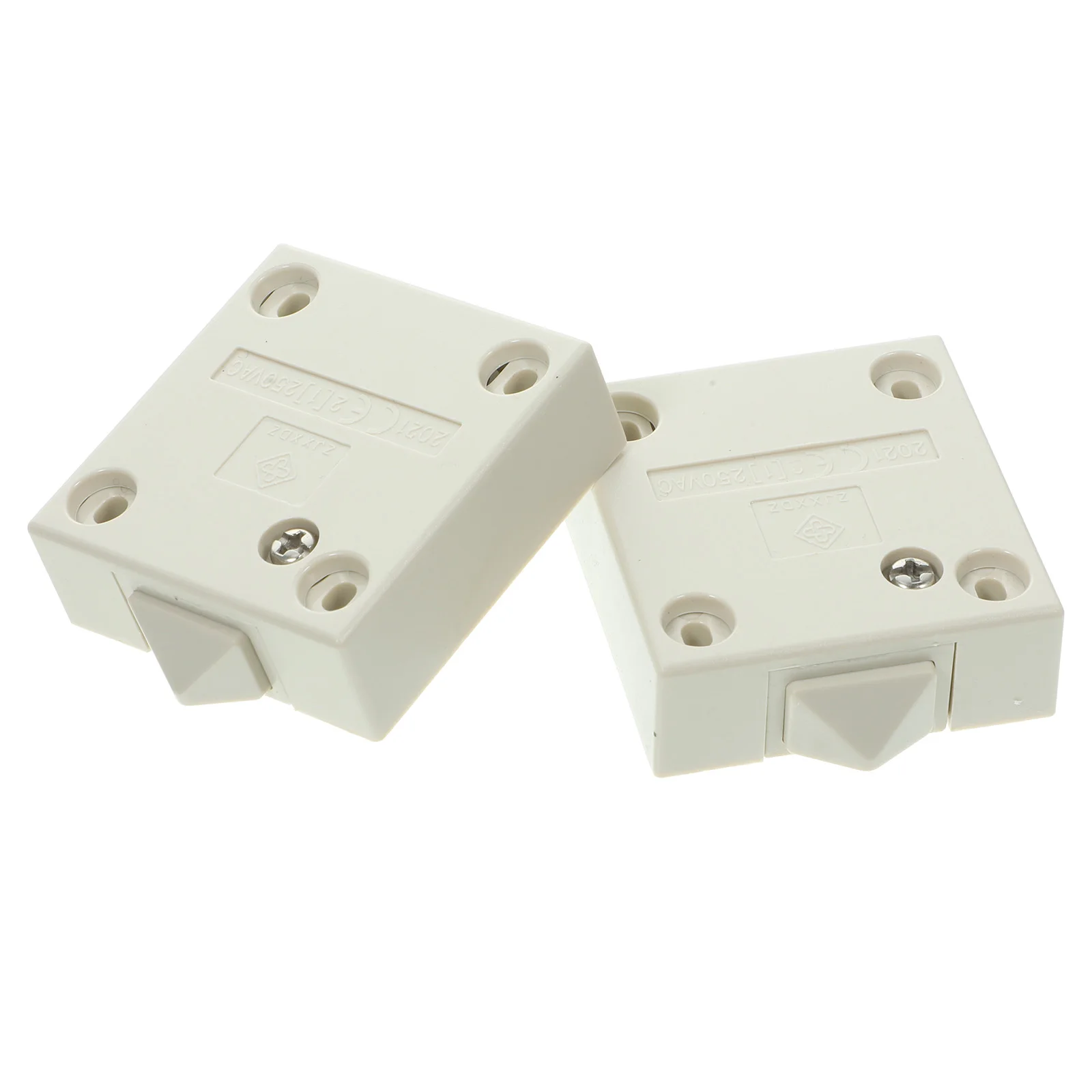 

2pcs Door Switch For Cabinet Lights Touch Automatic Control Closet Pantry Light Electrical Door Copper Abs Material Easy Install