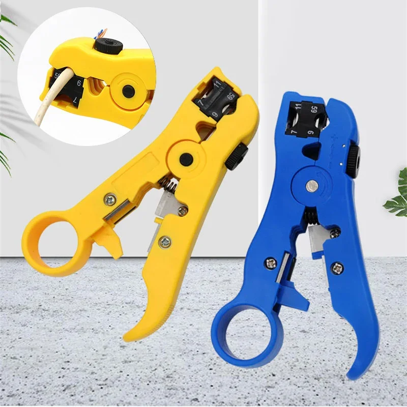 Automatic Cable Wire Stripper Wire Coax Coaxial Stripping Tool Multi-functional Cutter Striper for UTP STP RG59 RG6 RG7 RG11