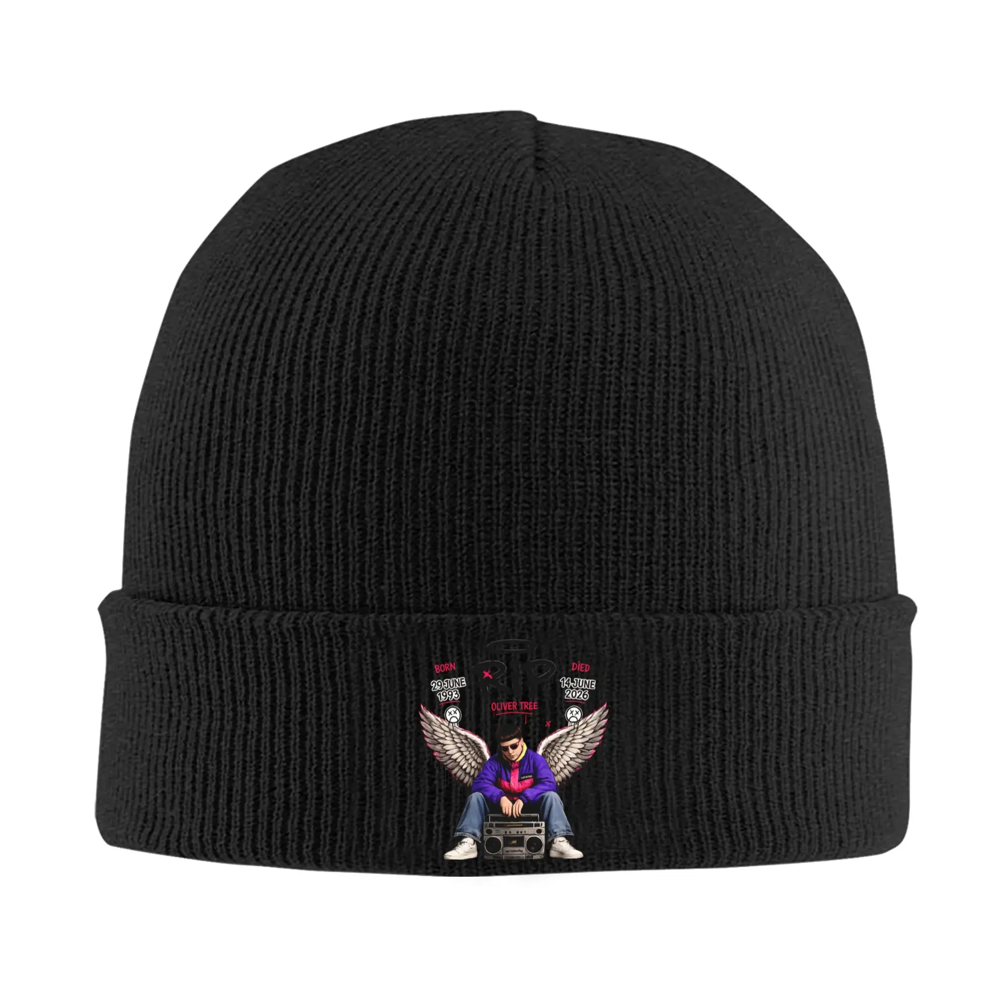 Oliver Tree Memorial Hats Autumn Winter Skullies Beanies Ski  Cap Men Women Acrylic Knitted Hat