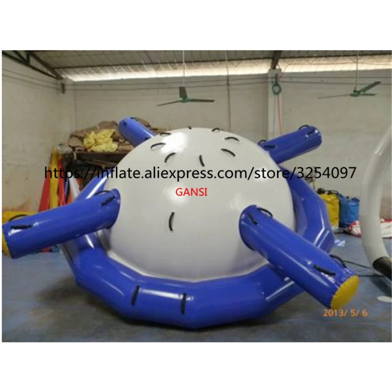 Durable 4X4x1.8M Floating Inflatable Spinner Water Toys Adult Inflatable Water Saturn For Aqua Park