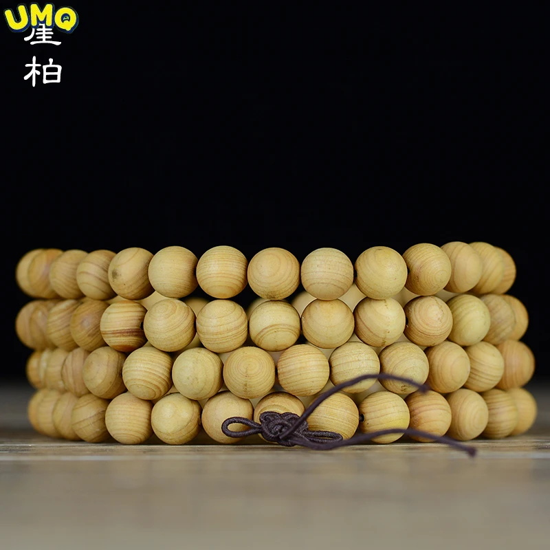 108 Buddhist Beads of Taihang Cypress and Cedar Lacquerless and Waxless Logs Multi-circle Bracelet and Women's Stationery Amulet