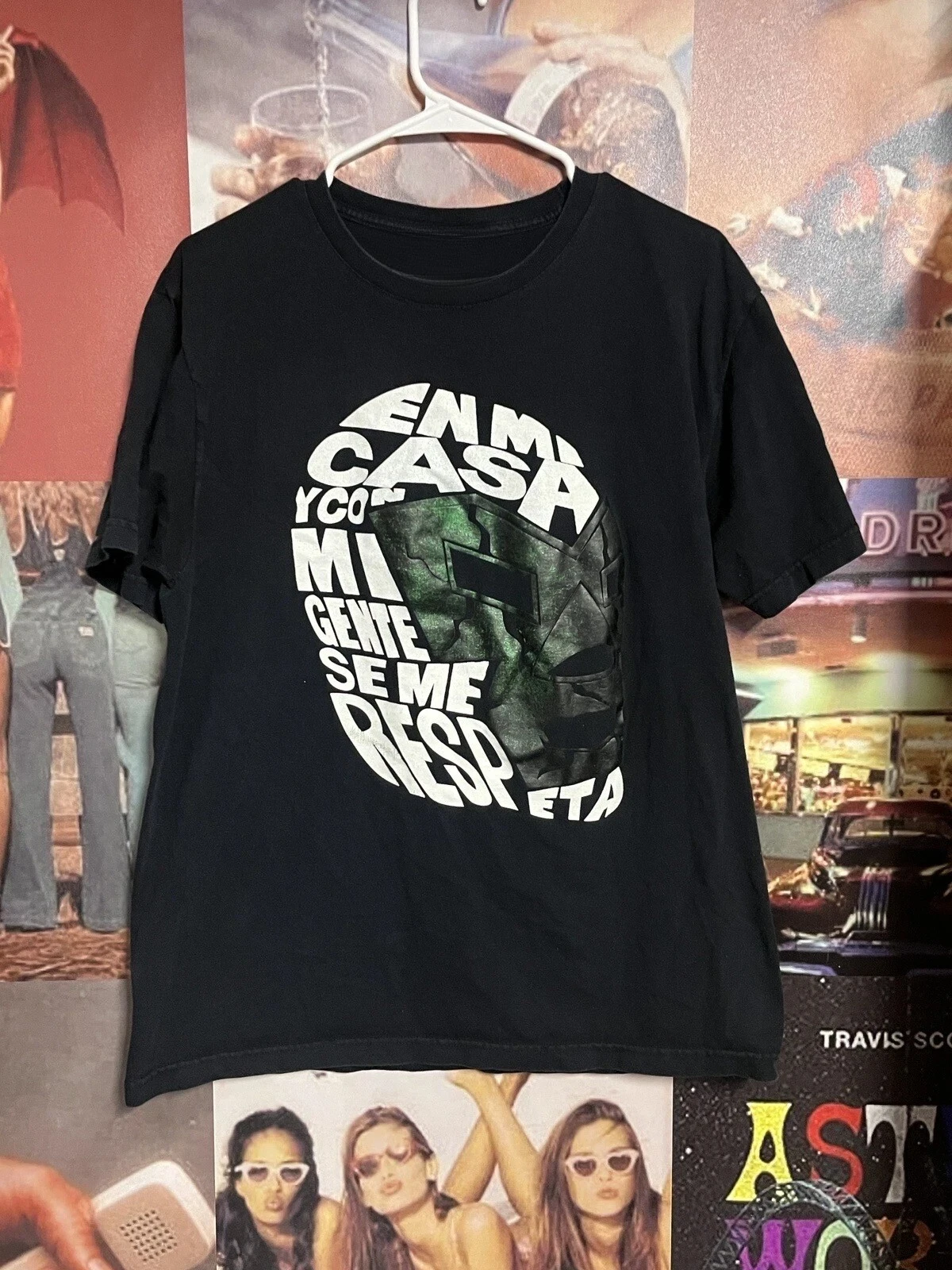 

Y2k 2000s Luchador Mask T-shirt Size Xl Wrestling Culture Mexican Culture S-4XL Personalized European American Y2k Cotton Trend