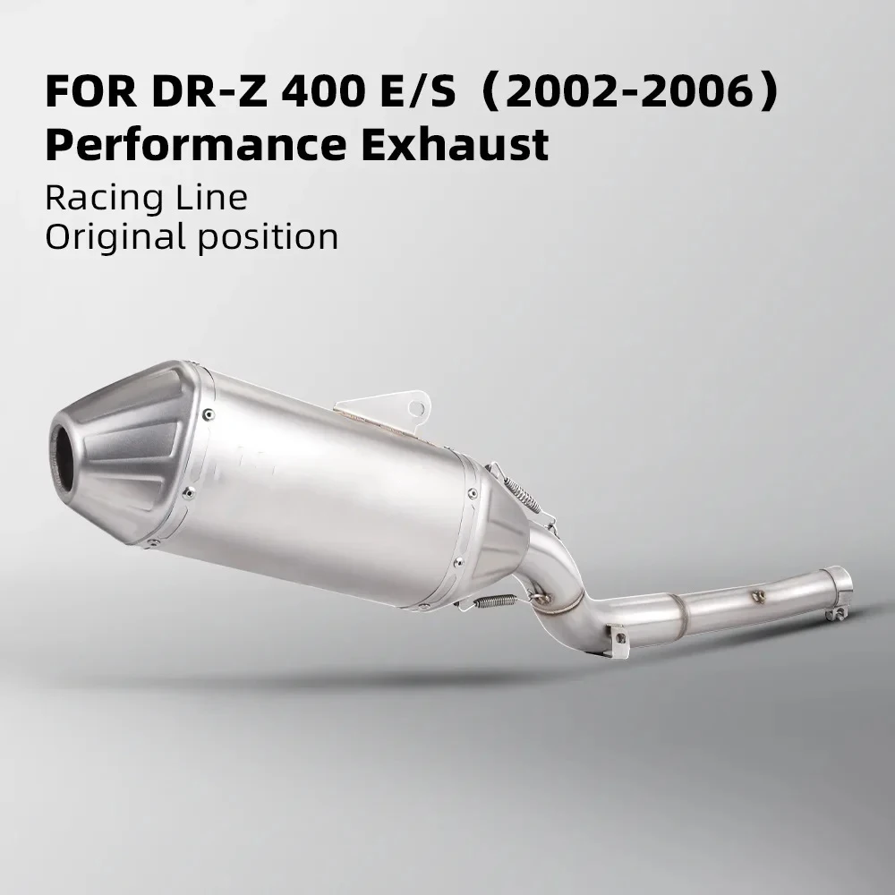 51 مللي متر الانزلاق على دراجة نارية العادم ORV الهروب الخمار الجبهة وصلة الأنابيب لسوزوكي DR-Z400 DRZ400 DRZ-400 DR Z400 SM S E 2000 - 2022