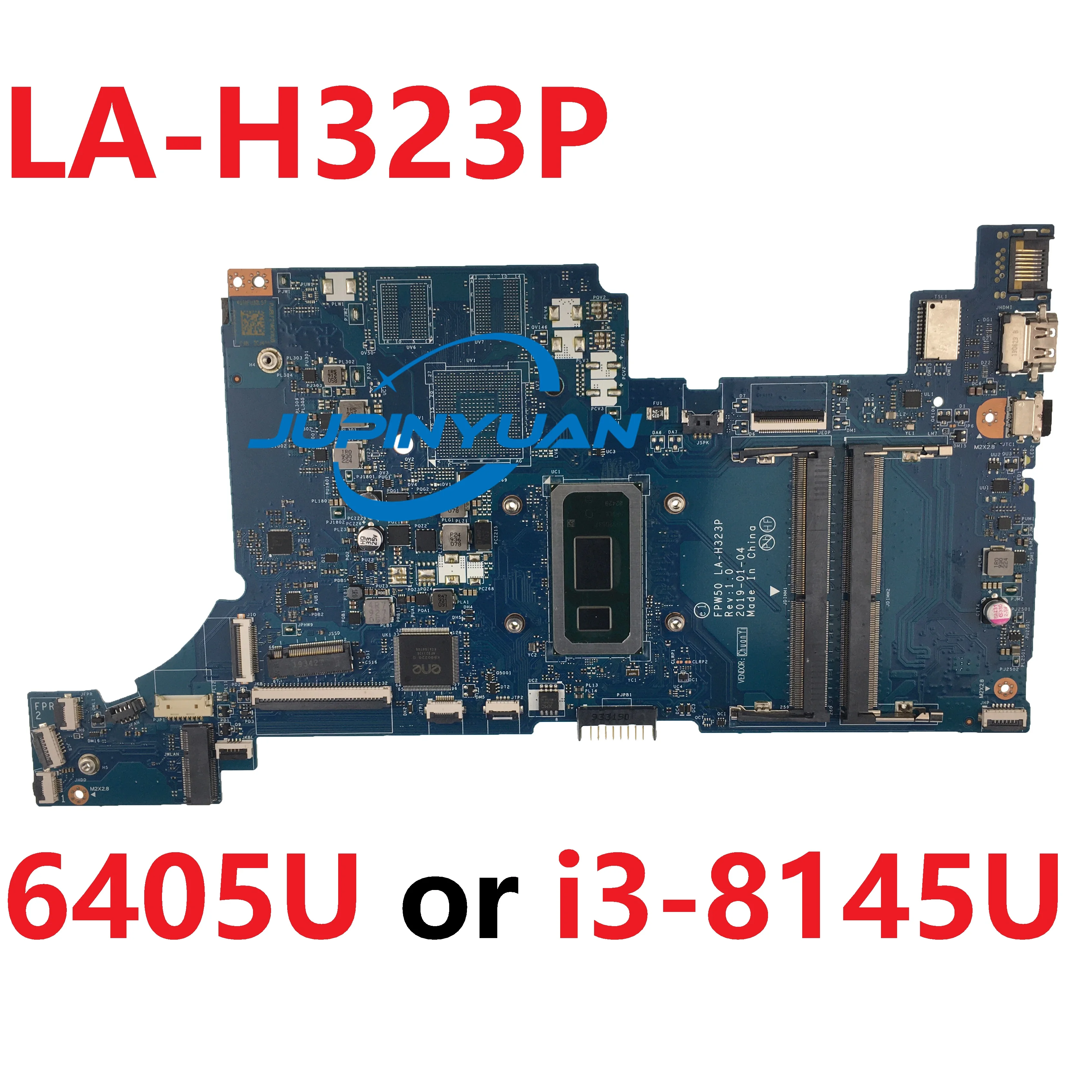 FPW50 LA-H323P For HP 15-DW1008CA 15-DW 15S-DR 15S-DU Laptop Motherboard M13687-601 L51985-501 Mainboard 6405U i3-8145U I7-10510