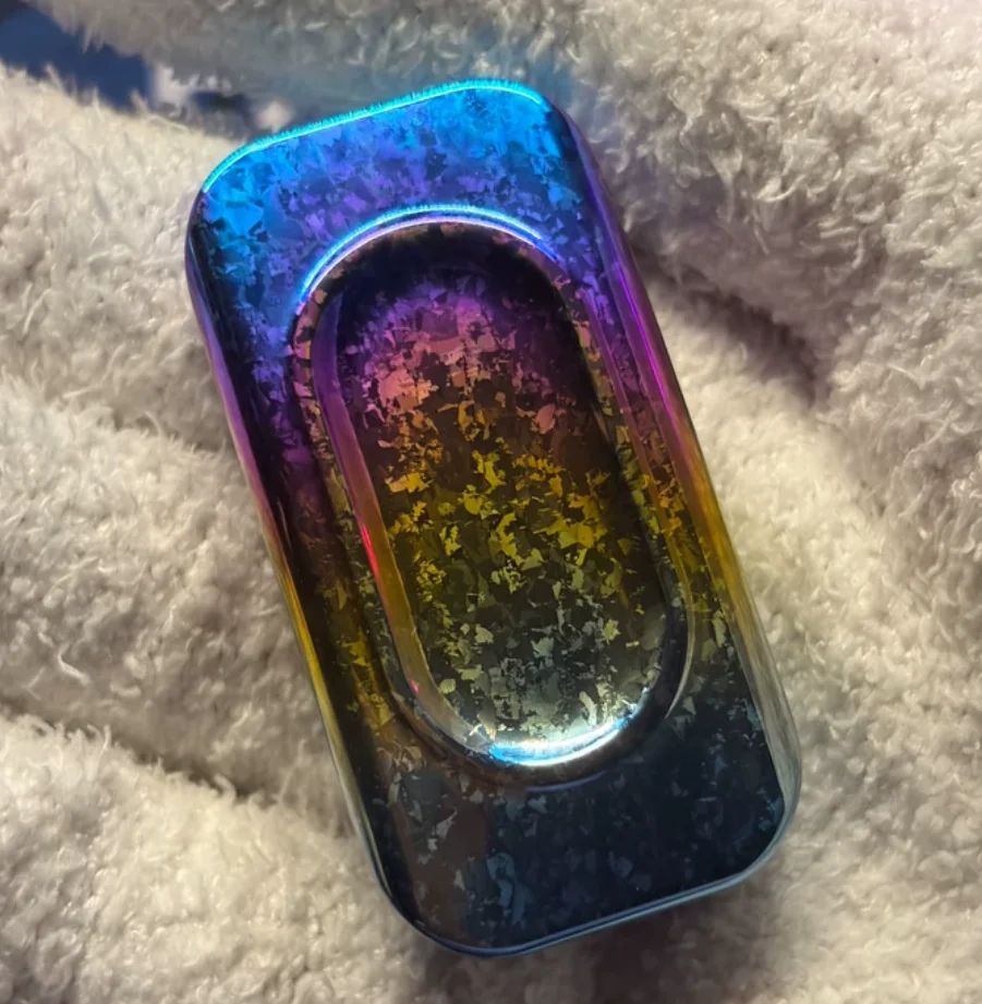 Used EDC Kais POPO Sugar Ice Crystal Titanium Rainbow Stress Relief Toy Pocket Toy Fidget Slider Decompression Toy For Adult