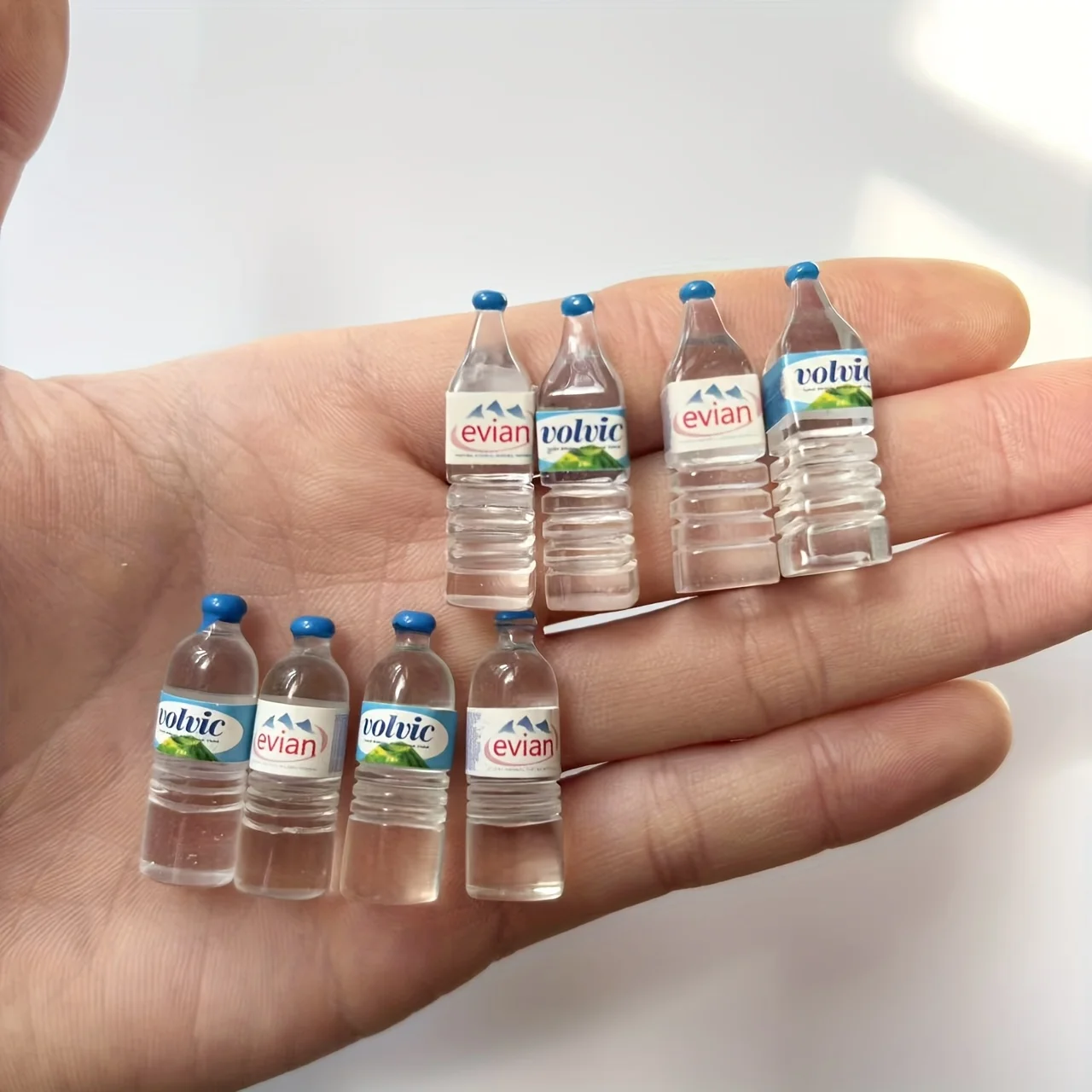 8Pcs Simulated Small Water Bottle Refrigerator Sticker Photo Message Fixed Magnet Home Decoration Magnet