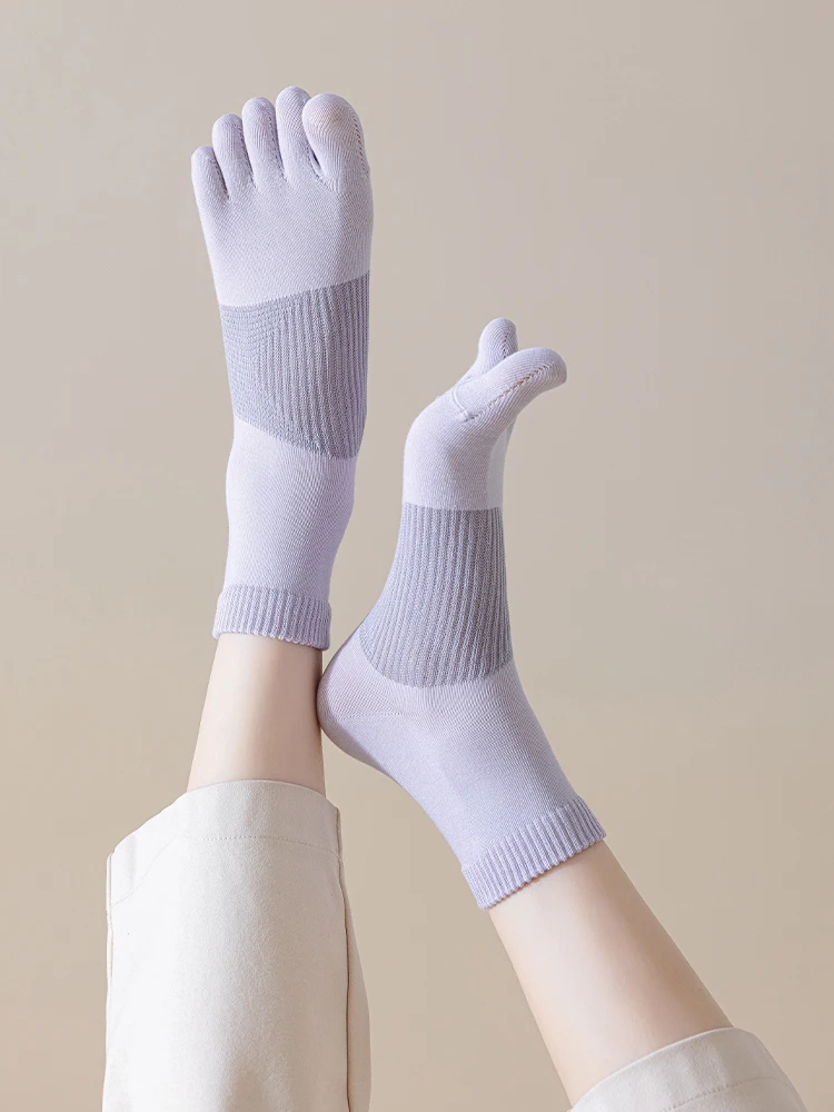 

Women Five Finger Socks Yoga Pilates Sock Breathable Mesh Deodorant Antibacterial Split Toe Sock Fitness Cotton Sport Sock