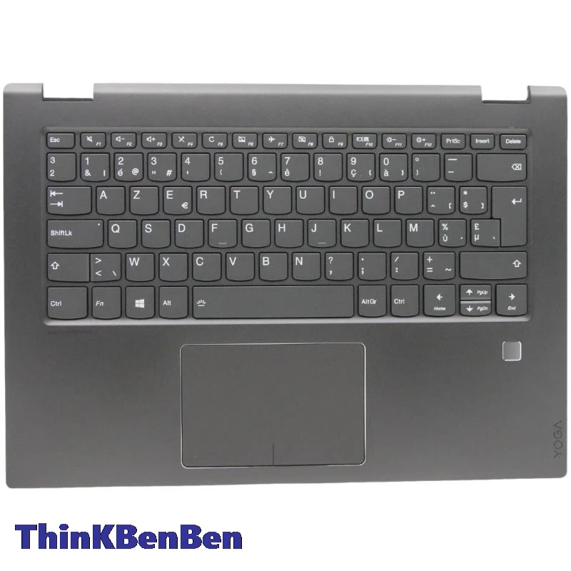 

BE Belgian Keyboard Onyx Black Upper Case Palmrest Shell Cover For Lenovo Yoga 520 14 14IKB Flex 5 1470 5CB0N67450