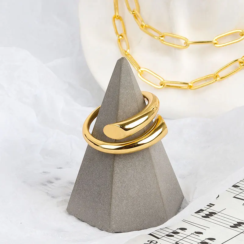 kshmir 2022 Geometric ring female European and American fashion trend cool high sense simple ring accessories jewelry gifts