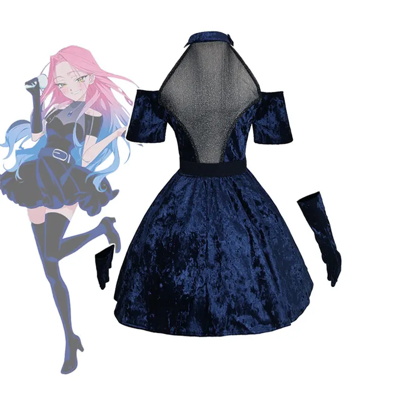 زي تنكري ميزي أنمي على شكل كائ - مراجعة Anime Cosplay Blue Hair وسعره