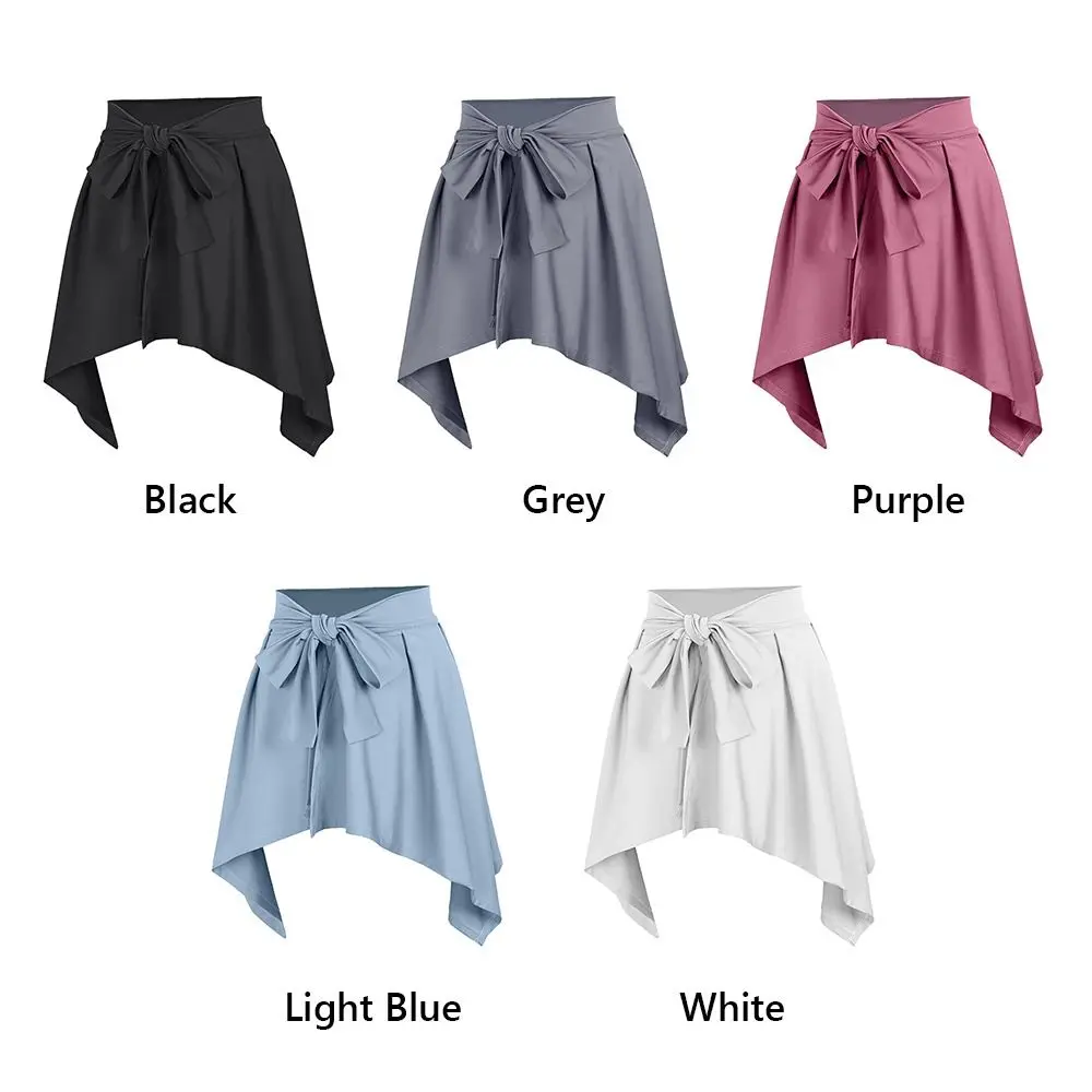 Anti-Peek Yoga Kurzer Rock Einfarbig Atmungsaktiver Hüftversteckrock Multifunktionaler, schnell trocknender Tanz-Po-bedeckender Rock Fitness