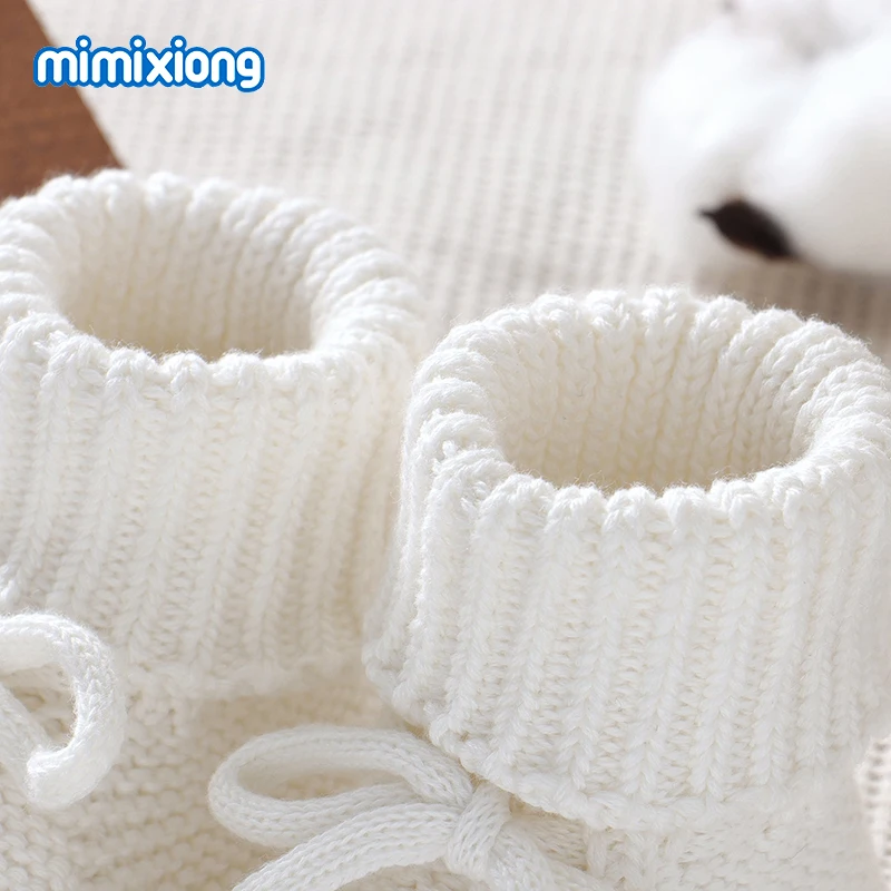 0-18 متر طفل رضيع الأولى مشوا أحذية المضادة للانزلاق محبوك الوليد صبي فتاة الجوارب Prewalkers تنفس طفل لينة سوليد الأحذية #6