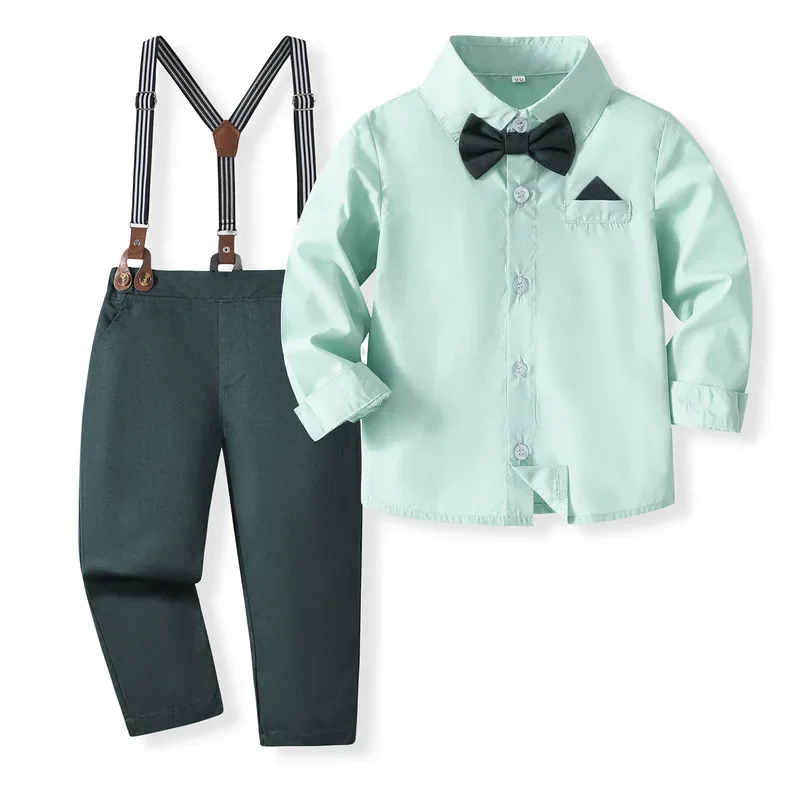 Groene St. Patrick 'S Day Party Kostuum Katoenen Kleding Voor 2-6 Jaar Jongens Lente Lange Mouw Heren Outfit Band Kinderen Pak