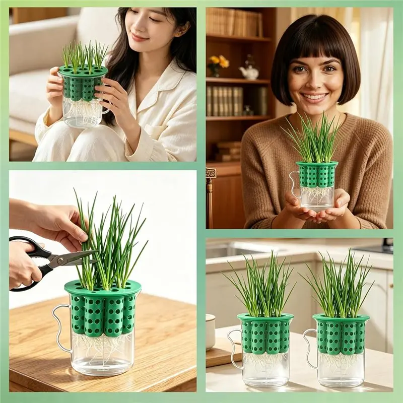 SOFT-Green Onion Planter Scallion Regrower Sprouting For Window