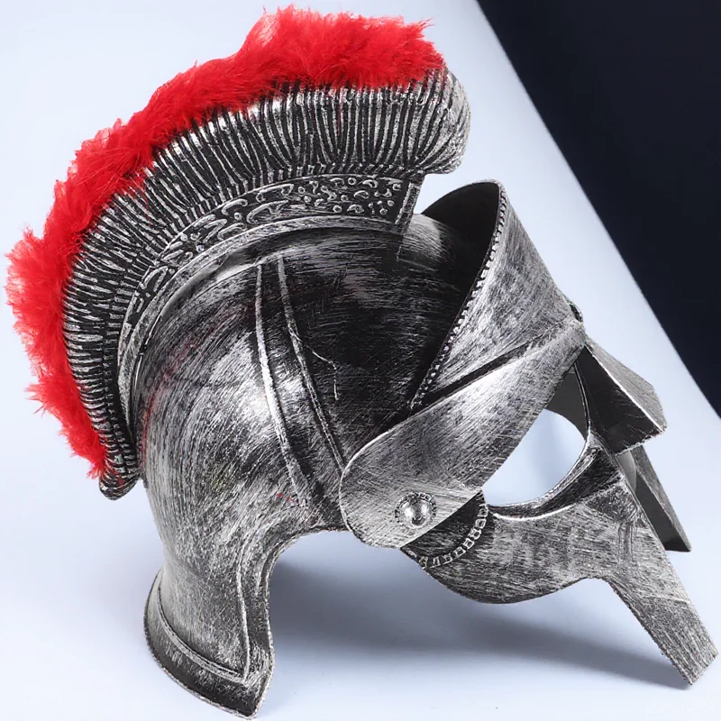 

Roman Ancient European Soldier Headwear Halloween Party Costume For Men Kids Folding Face Mask Large Size