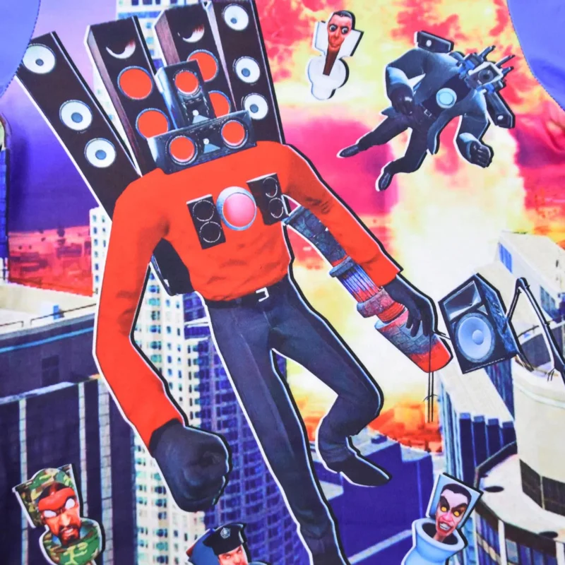 Skibidi Toilet Children Pajamas Boys Clothes Pants 2pcs Set TV Man Audio Man Game Sleepwear Kids Pajamas Girls Outfits Sportwear