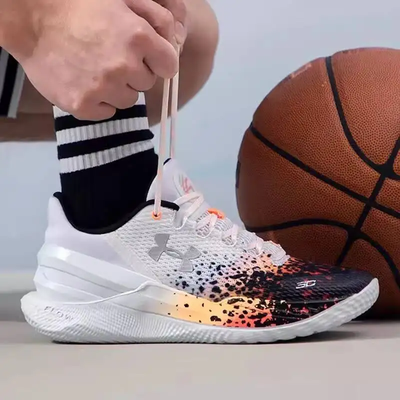 New Under Armour Mens Sport Performance Basketball Shoes 3026277-100 UA Flow Cushion Lightweight Athletic Sneakers