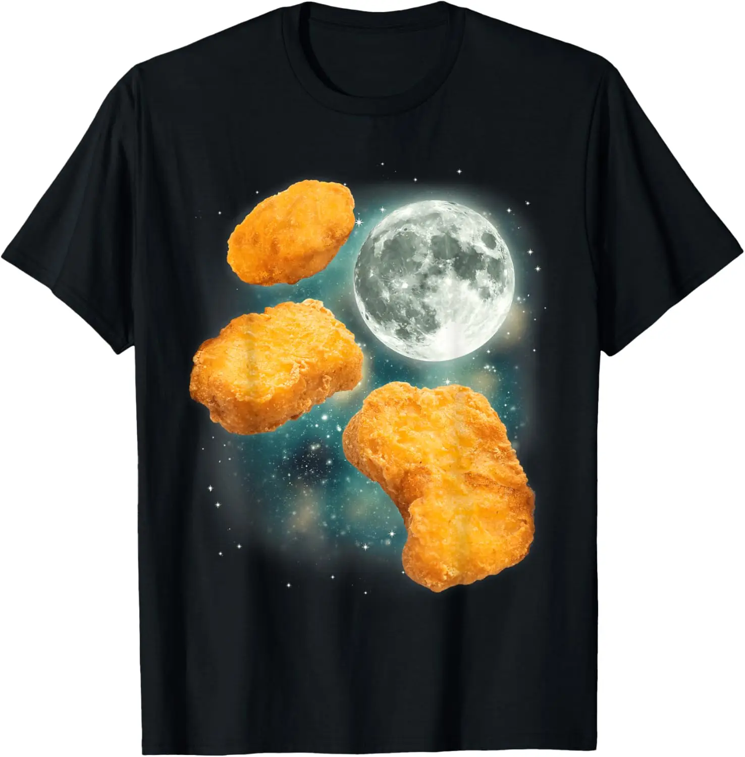 Three Chicken Nuggets Howl at the Moon Funny Parody Tendies T-Shirt