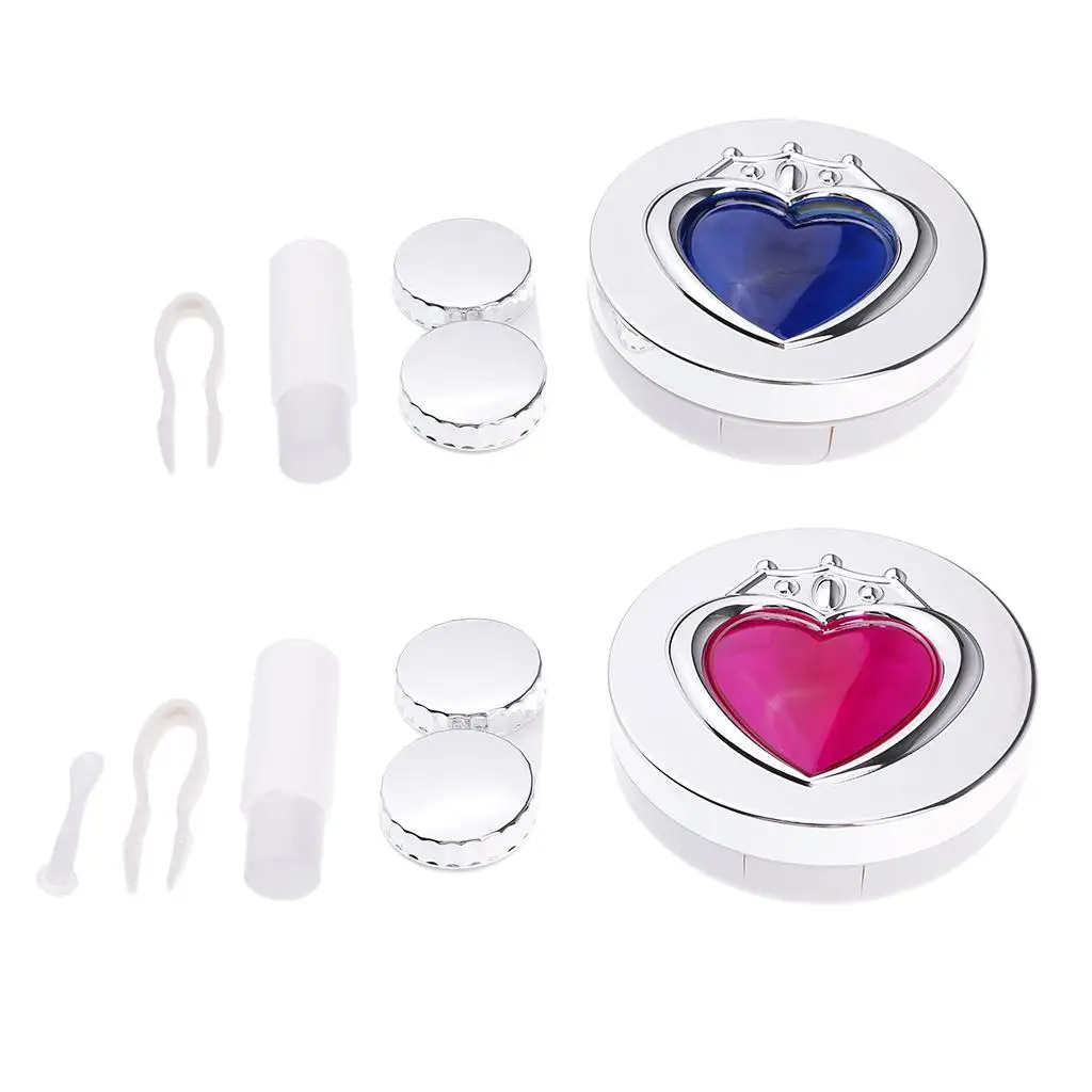 Mini Travel Contact Lens Case Box Container Holder Eye Care Kit w/ Mirror